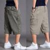 Shorts Casuales de Algodón Finos para Hombre de Verano Pantalones Jogger Cargo Sueltos con Cintura Elástica Pantalones Rectos de Calidad para Hombre
