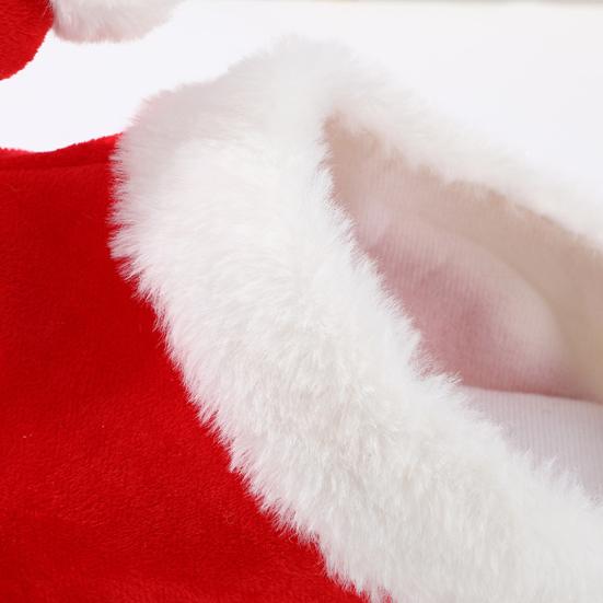 1 Pair Christmas Santa Slippers Festive Red Cartoon Shoes Lovely Adorable Santa Slippers for Decoration And Comfort
