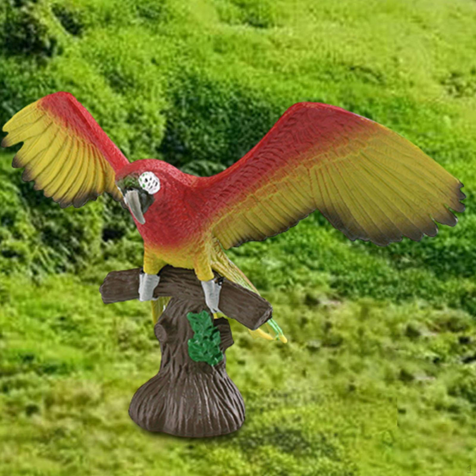 

Exquisite Parrot Sculptures: Mini Macaw Decor for Home and Office красный