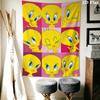 Tweety Bird Wall Tapestry Aesthetic Wall Hanging Printed Fabric Blanket Decorative Tapestries for Bedroom Living Room Home Decor
