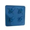 Silicone Ice Cube Mold Shark Shape 4-Grid Flexible Non-Stick Ice Tray for Whiskey Cocktails Juices BPA-Free Dishwasher Safe Multi-Purpose Mold