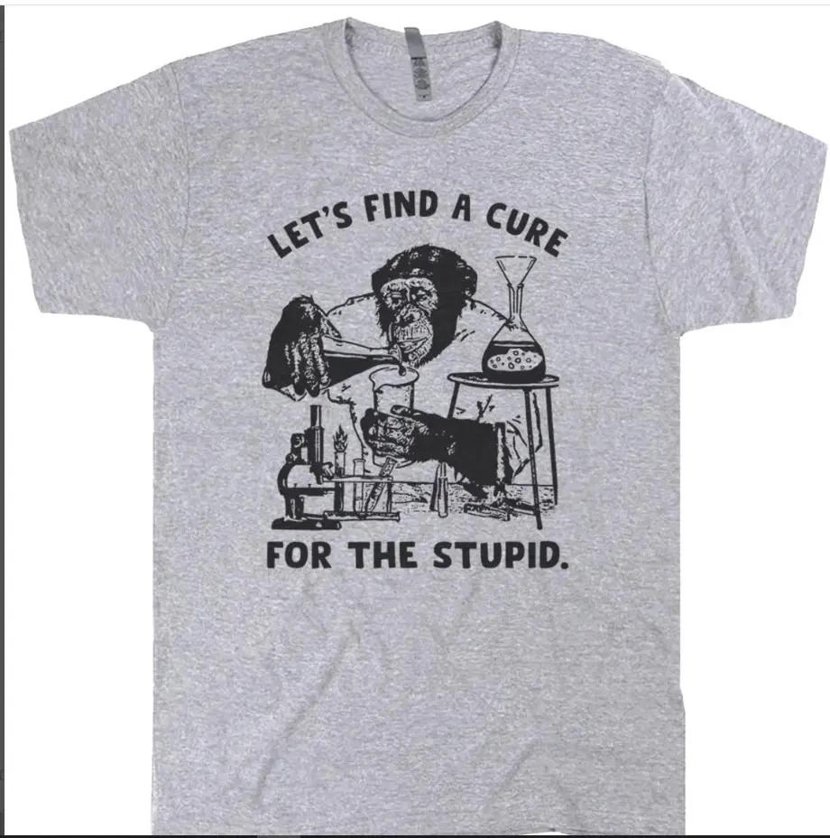 

Stupid People T Shirt Vintage Monkey Shirt Funny T Shirt for Men Women XL
