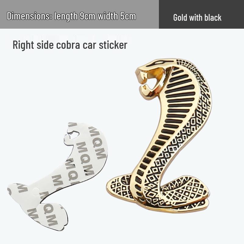 Cobra Snake Metal Grille Emblem for Ford Mustang