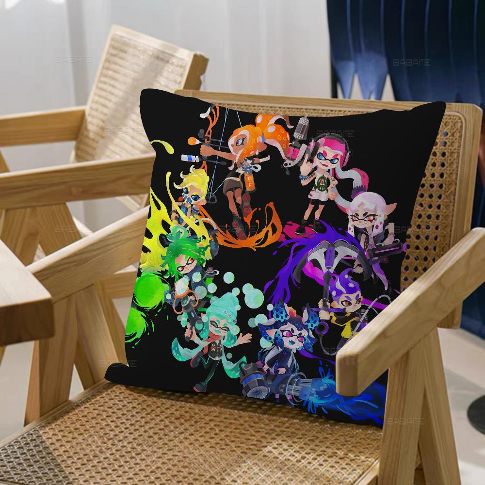 Splatoon Pillow Gift Home Office Decoration Bedroom Sofa Car Cushion Cover Case 45x45