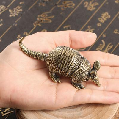 Antique Rat Opossum Brass Figurines Ornament American Animals Desk Decoration Vintage Home Decor