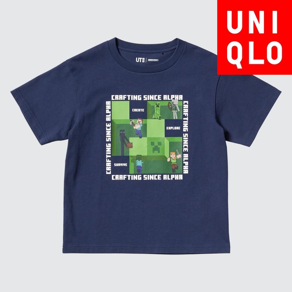 

Футболка UNIQLO KIDS с рисунком Minecraft UT, короткий рукав