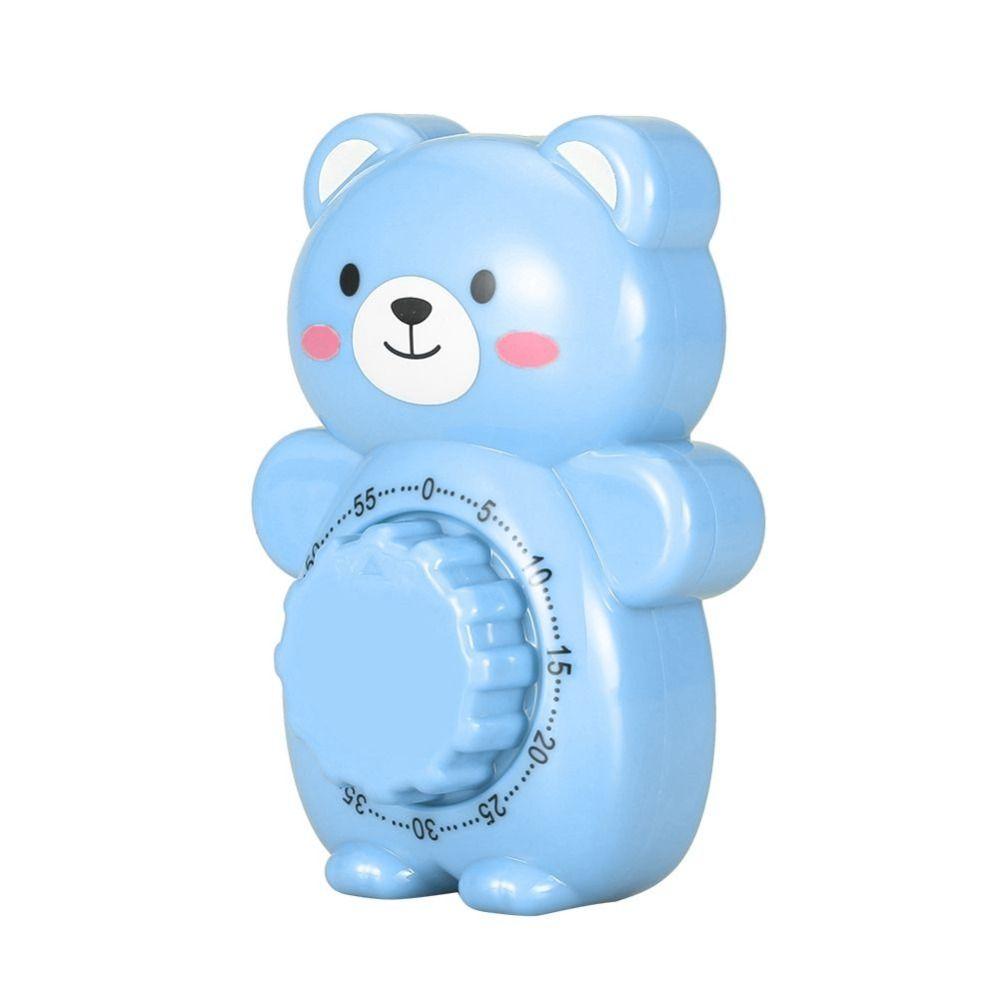 Cartoon Bear Mechanical Kitchen Timer ABS Material Countdown Timers Alarm Clocks Classroom