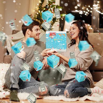 Christmas Gift Box Explosion for Money Merry Christmas Folding Bouncing Gift Box Pop Up Money Box for Party Supplies
