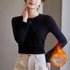 Yuzhaolin Women's Fleece Lined Round Neck Knit Base Layer