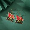  Drip Oil Angola Map Earrings For Women Stainless Steel Fashion Charm Angolan Flag Pendant Earring Jewelry Party Gifts