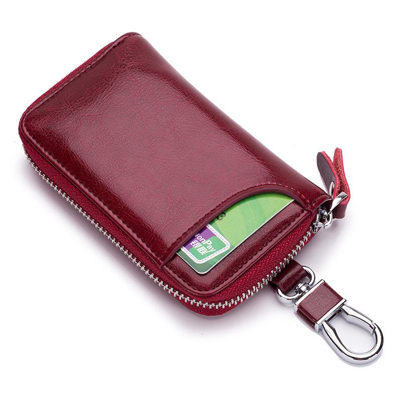 

Men s key bag zipper + key bag, fashionable multi-functional car key bag, key bag wholesale бордовый