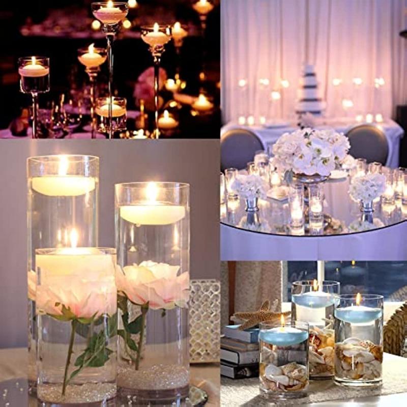 6Pack Floating Candles Unscented Discs for Wedding, Pool Party, Holiday & Home Decor.