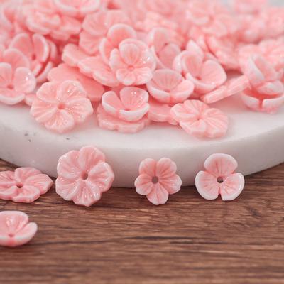 Hochwertige Imitation Shell Receptacle Haarnadel 20 Stück Schüttelmaterial Pollen Farbe DIY Ornamente Fünfblättrige Schüssel Blume Schritt