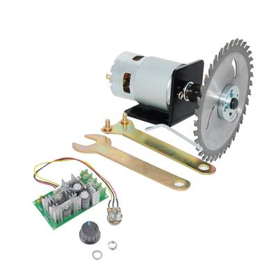 CHANCS 775 Electric Motor Table Saw Kit with 20A PWM Speed Controller Regulator Module Board 12V/24V 10000RPM/20000RPM