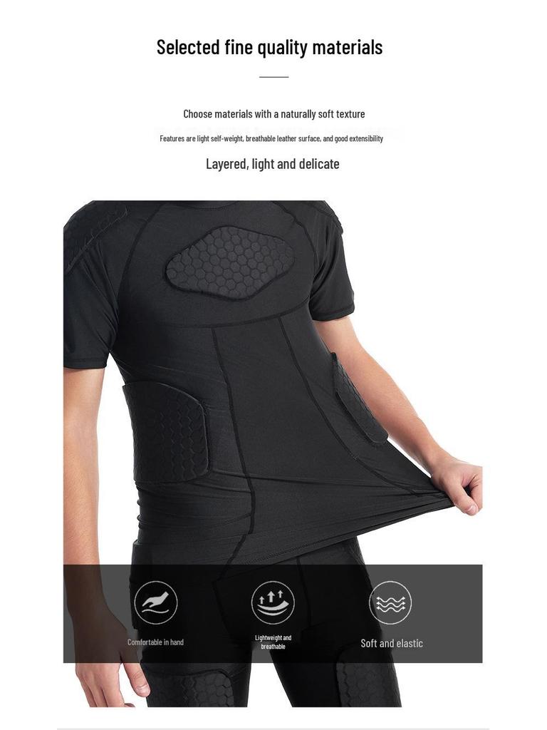 Multisport Honeycomb Anti-Collision Protective Suit: Chest, Waist, and Shoulder Protection for Goalkeepers