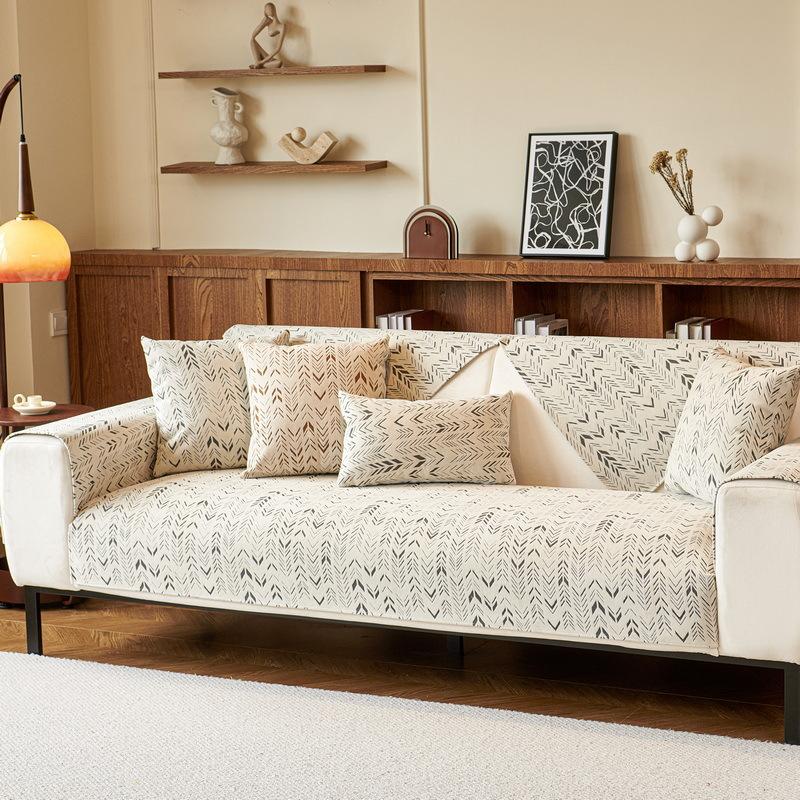 

new sofa cushion, universal in all seasons, anti-cat scratch seat cushion, non-slip light luxury high-end sofa cover cover cloth 70*70cm