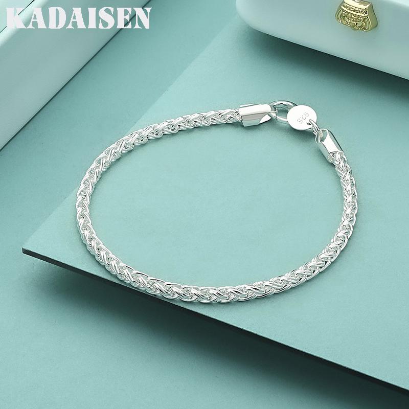 Fashion Jewelry 925 Sterling Silver Bracelet 6MM20CM Suitable for Women Fashion Wedding Party Gift Jewelry