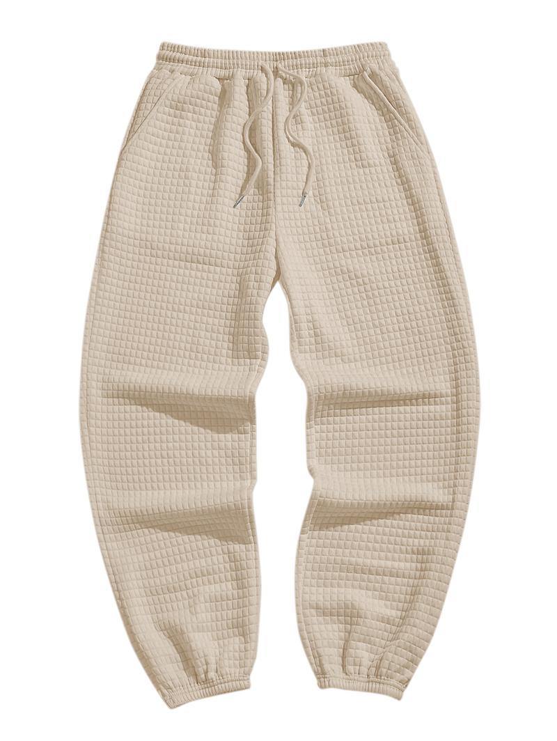 

ZAFUL Мужские повседневные текстурированные однотонные спортивные штаны Jogger с карманом на шнурке XXL кофейный