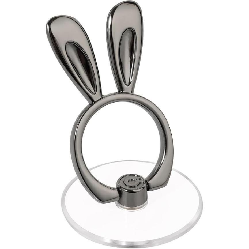 Cat Phone Ring Holder - EI Sonador Clear Cell Phone Ring Holder Transparent Stand Finger Grip (1 Silver + 1 Rose Gold Cat)