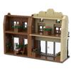 MOC scene toy boy girl flower shop street view city Diy small particle building block assembly gift