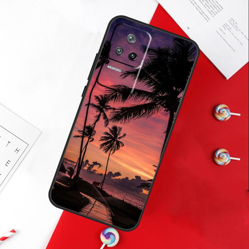 Sunset Palm Trees Cover For Xiaomi 13T 11T 12T 14T Pro 13 14 15 Ultra POCO X7 Pro X3 X5 X6 F5 F6 M6 Pro Case