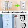 10Pcs Dual-Plate Wall Plate Spacers Stainless Steel Flush Fit Device Leveling Plate Loose Wall Electrical Outlet Switch Repair Receptacle Spacer