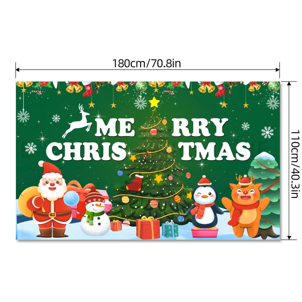 Christmas Background Cloth, Explosive Decorative Banner Hanging Cloth, Camera Couplet Direct Sales