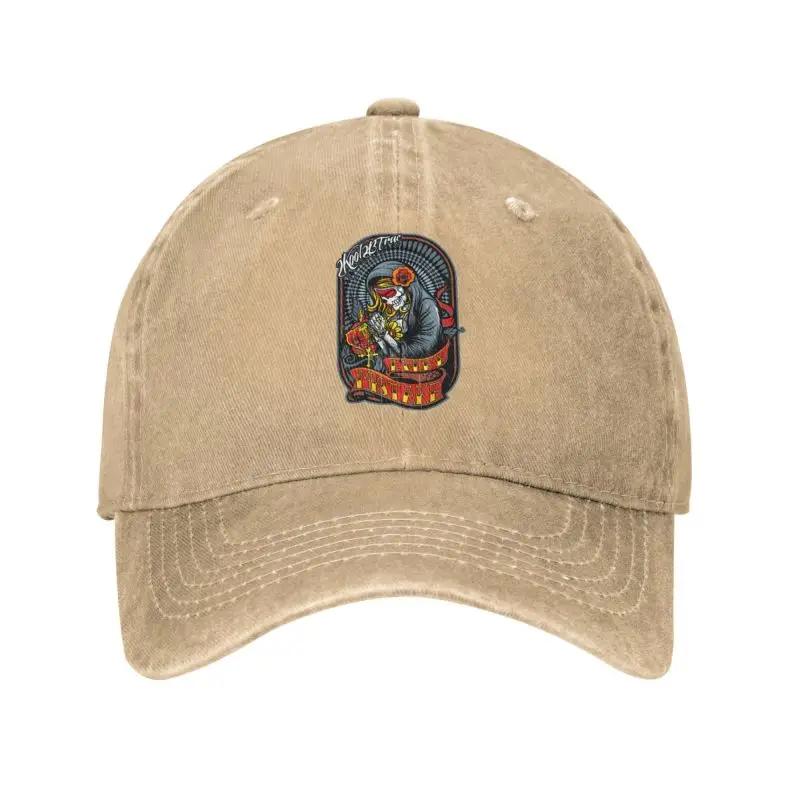 Custom Cotton Mexican Santa Muerte Baseball Cap for Men Women Adjustable Lady of Holy Death Hip Hop Dad Hat Streetwear