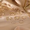 7Pcs/Set Bohemian Open Adjustable Ring Set Luxury Rings For Women Jewelry Ring Set Birthday Anniversary Gift