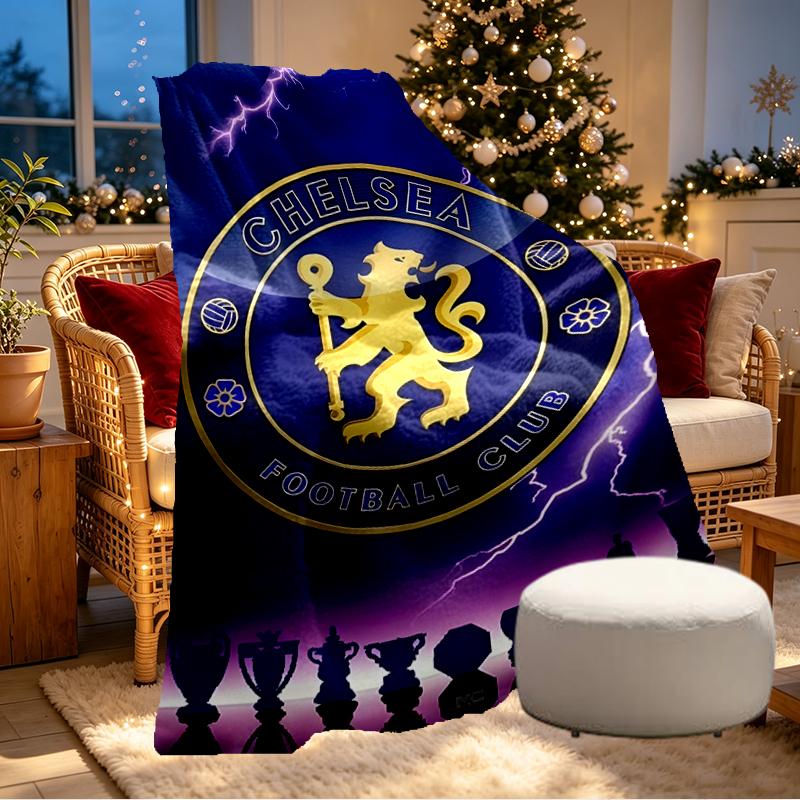 Chelsea F.C Print Blanket - Soft & Comfortable, for Bedroom, Travel, Sofa, Home Decoration - Birthday Christmas Gift for Friend