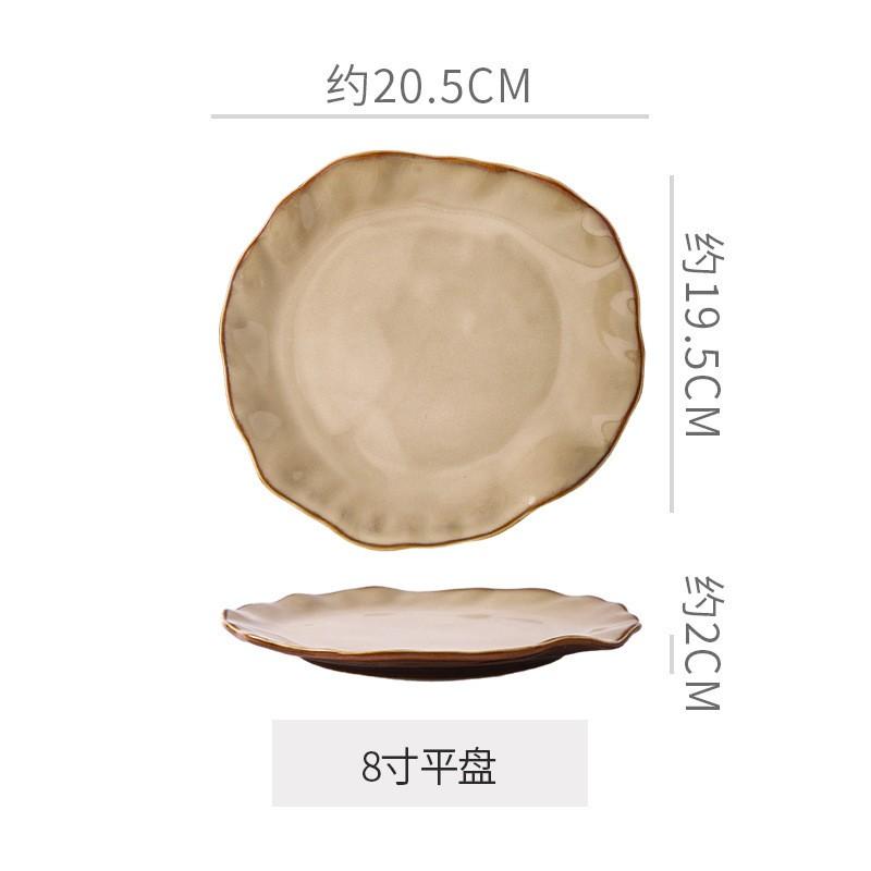 Handcrafted Japanese-Style Ceramic Irregular Shaped Dinnerware Set Rustic Minimalist Serving Plate Bowl Cup Adult Dining