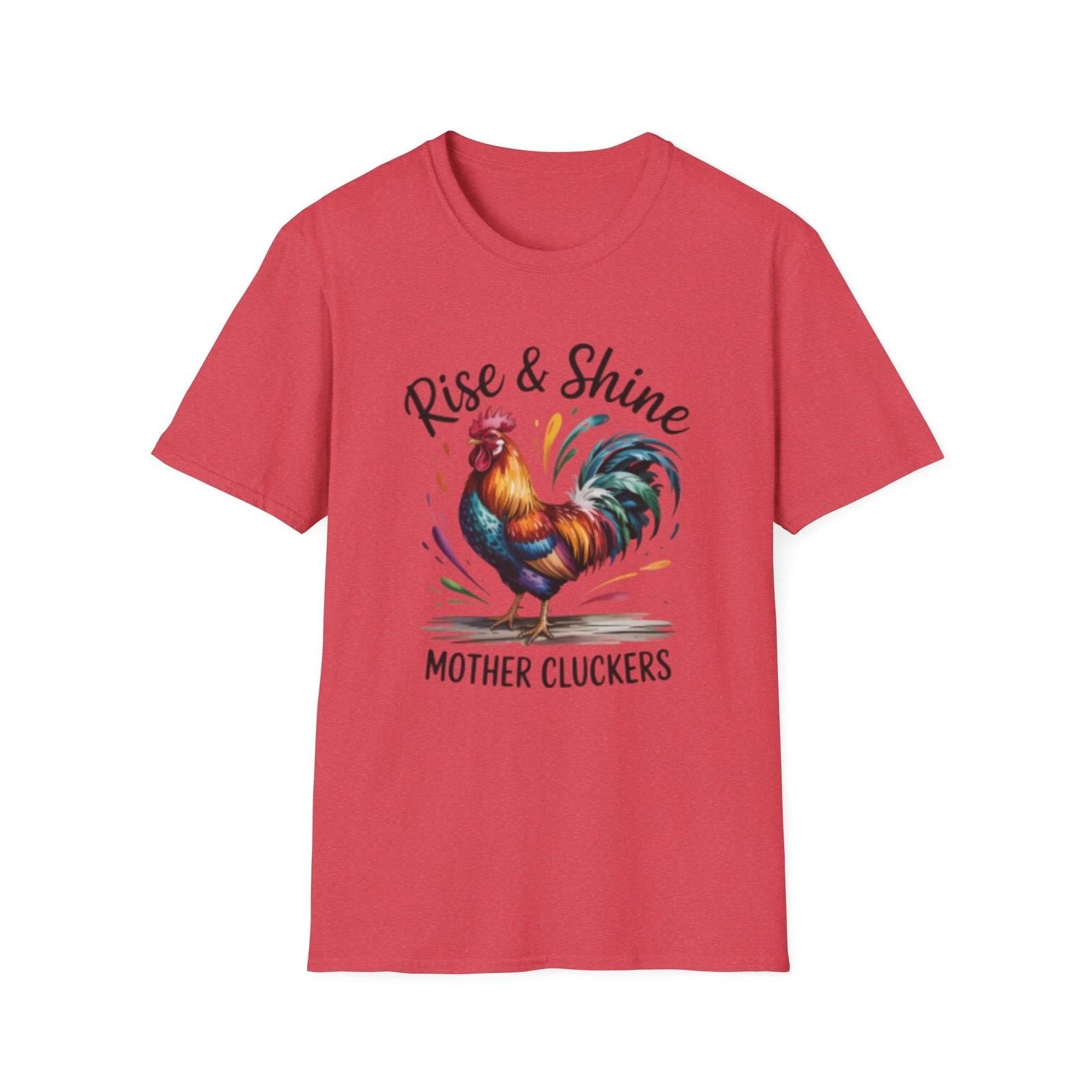 -Rise & Shine Rooster T-Shirt | Mother Cluckers Graphic XL
