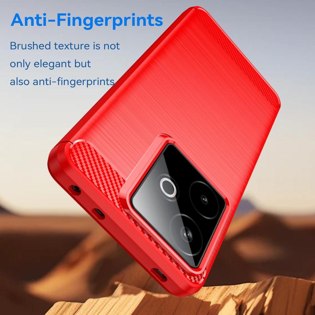 Brushed Carbon Fiber Texture Protective Case for Realme 15 Pro and GT 7T Phones