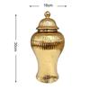 Goldrand Keramik Generaltopf Großer Ingwerglas Vintage Porzellanvase Spitzdeckel Vorratsbehälter Blumenvase Heimdekoration