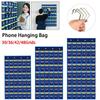 30/36/42/48 Grids Phone Hanging Bag Numbered Wall-mounted Door Hanging Bag Thickened Phone Storage Bag for Calculators Pens Keys