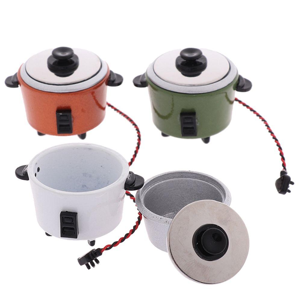 

Scene Model Cookware Toys Dollhouse Kitchenware Mini Electrical Appliances Miniature Rice Cooker помаранчевий