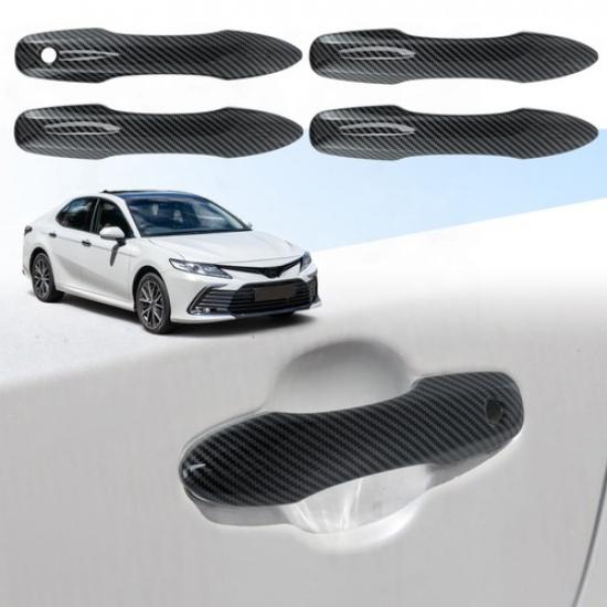 

Door Handle Cover Protector for Toyota Camry Corolla 19-25 Carbon Fiber Black