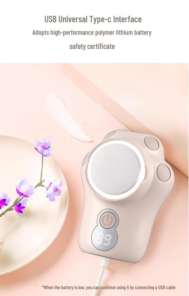 Rechargeable Cat Paw Foot Scrubber: Electric Callus Remover & Skin Care Tool