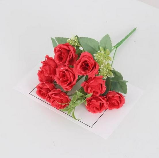 Buchet Artificial de Trandafiri și Crizanteme pentru Decorațiuni Exterioare și de Nuntă, Aranjamente Florale și Amenajare Peisagistică