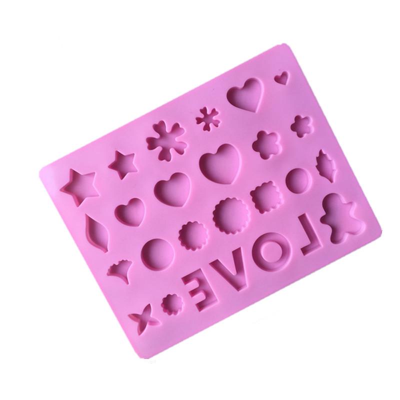 

Силиконовая форма для шоколадного льда, форма для кубиков льда LOVE, антипригарная, легко снимается, английские буквы random color разноцветный