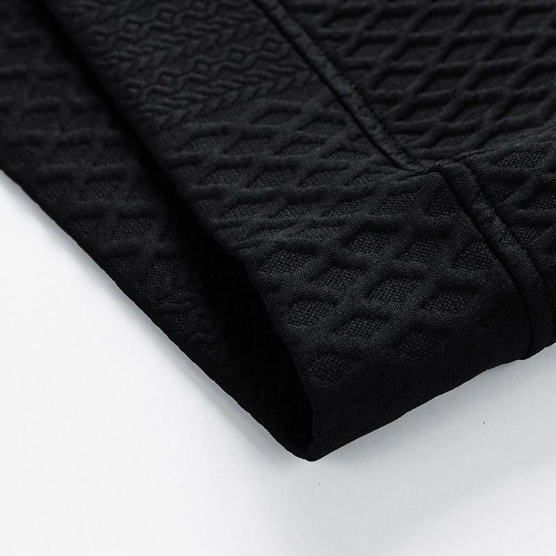 Spring and Autumn Japanese Plus Size Men's Round Neck Jacquard Hoodie Men's Fashion Casual Men's Pullover Hoodie Top