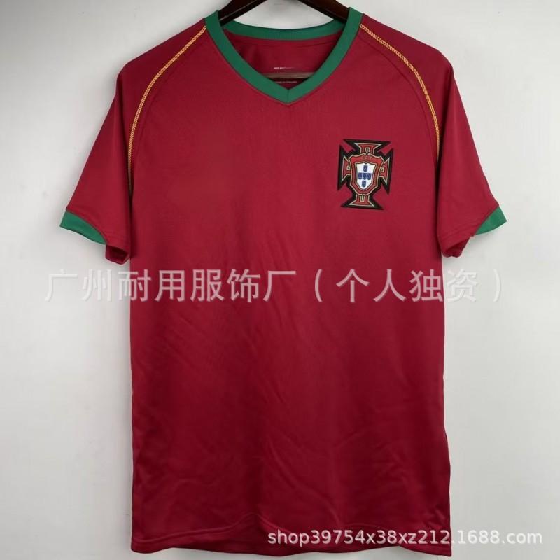 Retro Portugal Jerseys Commemorative Version No. 7 17 C Ronaldo Football Uniform Classic