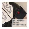 Fashion New Western Chunky Heel Cowboy Boots Women Embroidered Pointes Toe Black Leather Mixed Colors Mid Boots Winter Designer Shoes