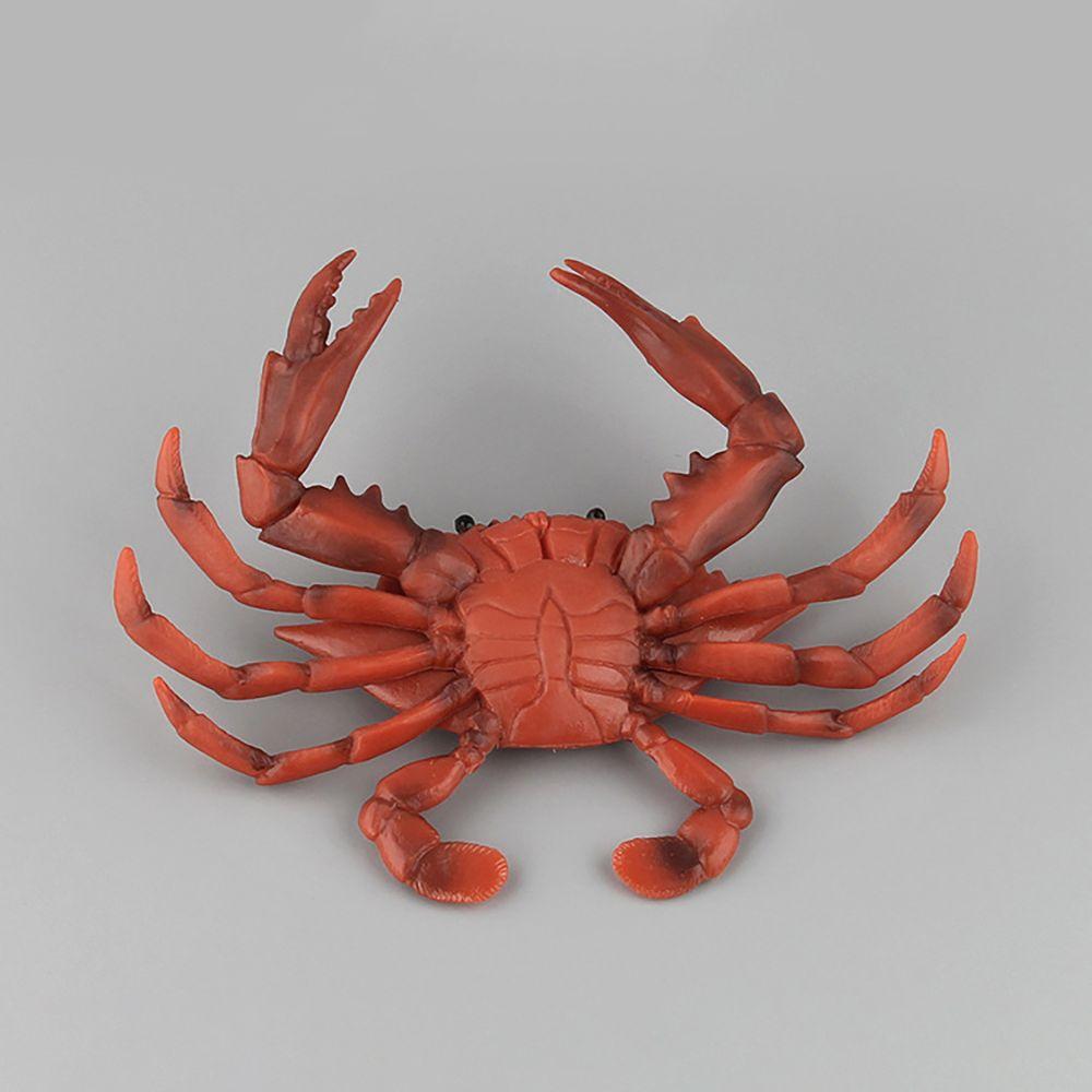 

Red Crab Models Simulation Crabs Sea Animal Figurine Kids Cognition Educational Toy Scenes Making Micro Landscape Realistic Gift белый