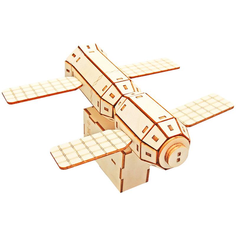 Aerospace Model Solar Lunar Exploration Vehicle Children's Diy Hand-Assembled Model Diy 3D Wooden Puzzle Science Education Toys