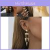 Fashionable Women's Alloy Geometric Tassel Earrings Chic Asymmetric Gold Finish