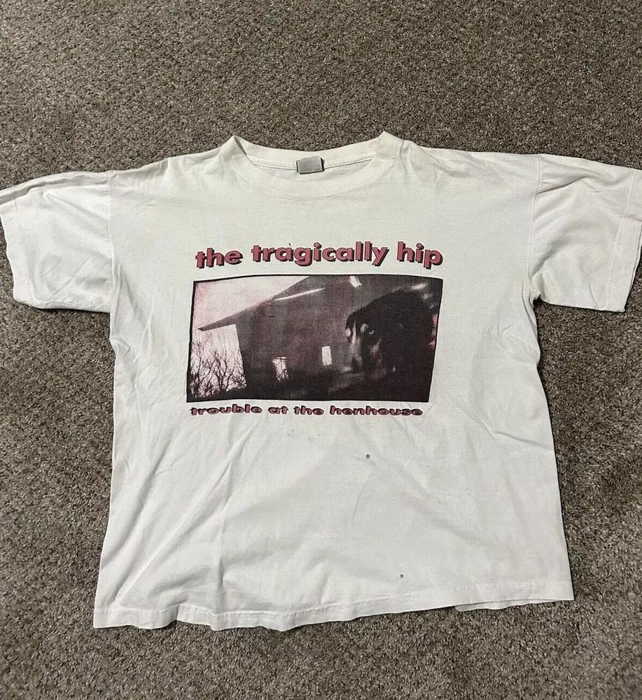 

Хлопковая белая унисекс футболка The Tragically Hip Tour S-5XL Репринт OM747 L
