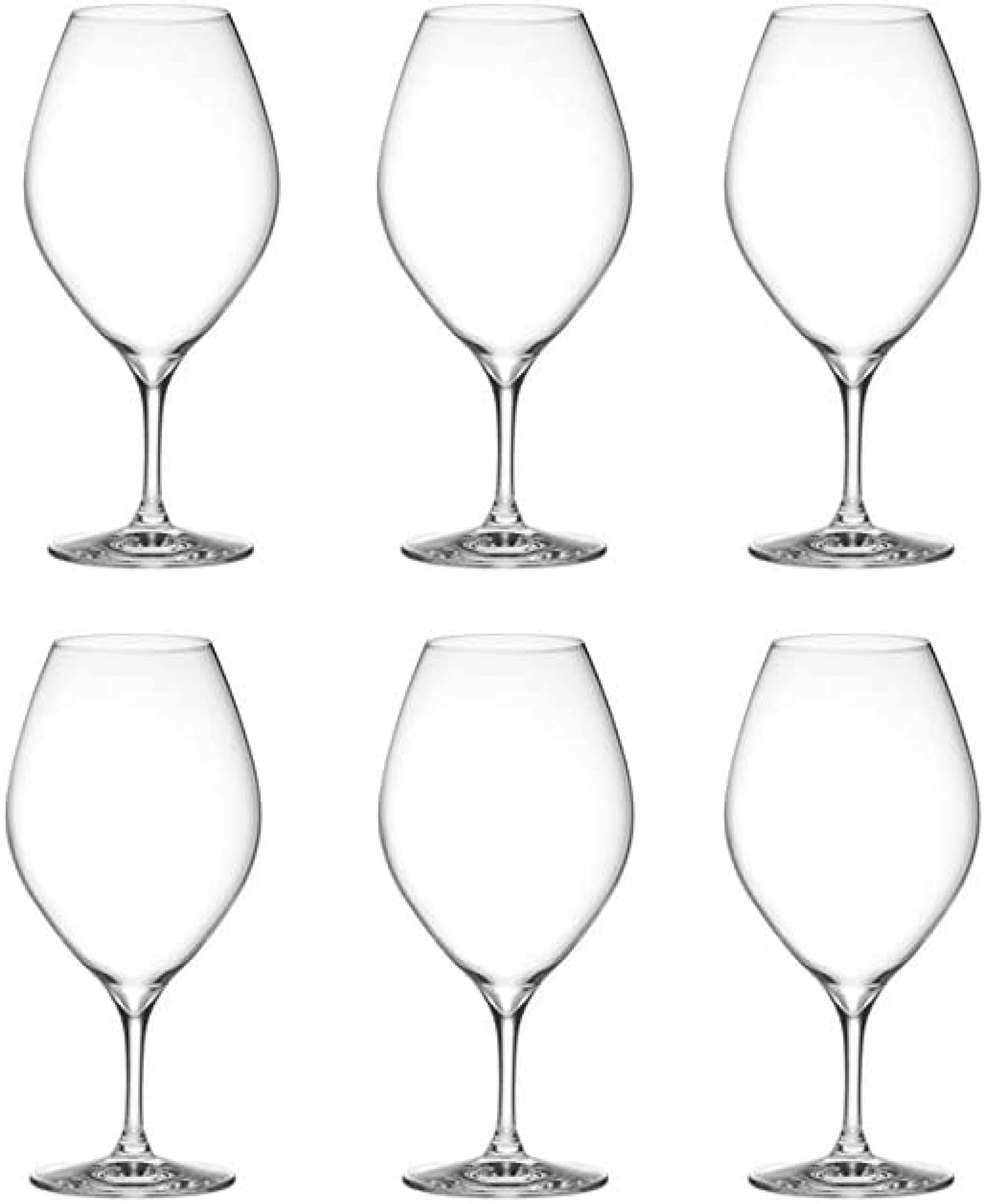 Магазин Kimura Glass [Набор из 6 бокалов Piccolo 10 унций] Бокалы для красного вина, белого вина и пива - Тонкостенные, Стильные, Словацкий хрусталь Kara, 340 куб. см