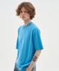 BLOND9 Soft Cable Round Short Sleeve Knit_Blue