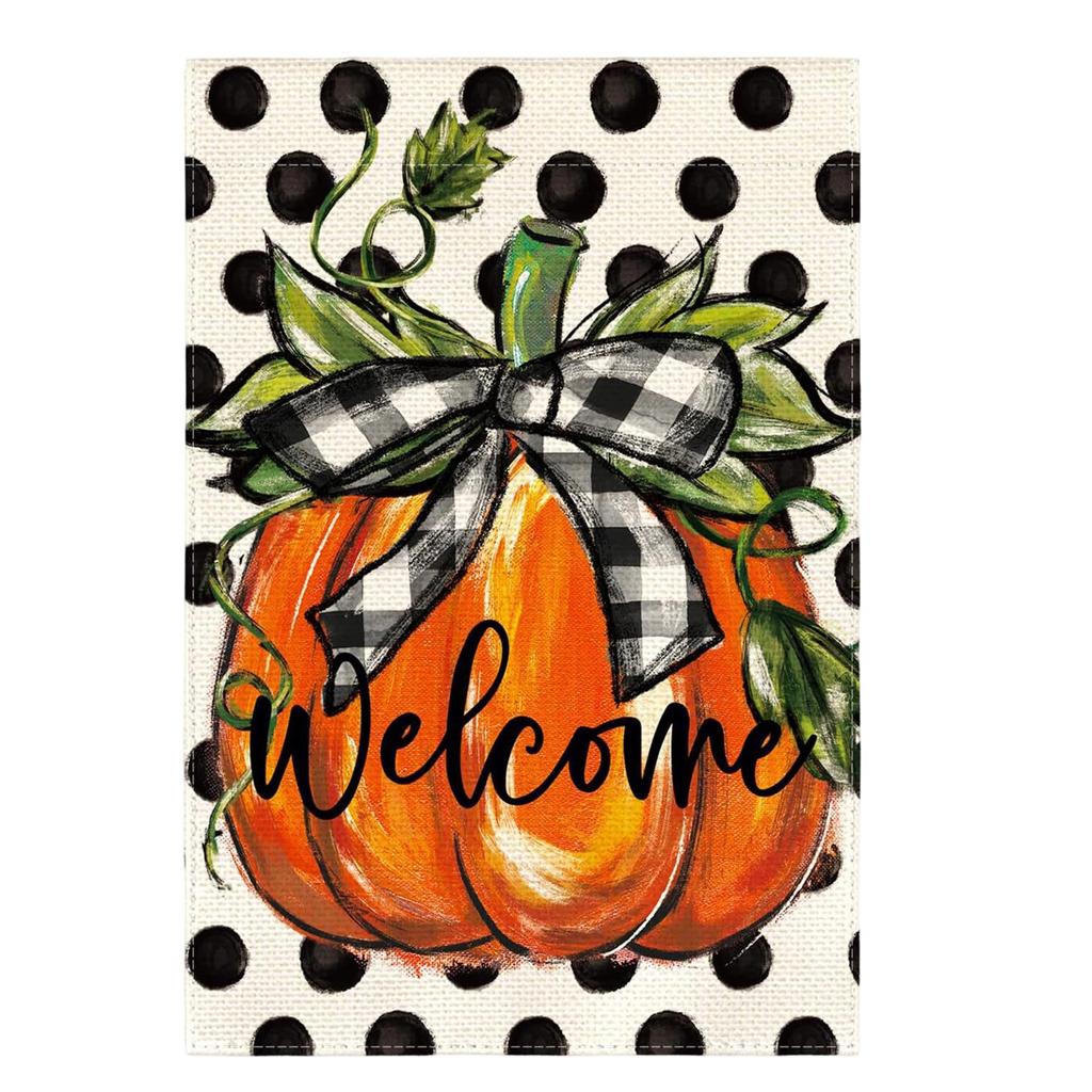 Autumn Harvest Garden Flag Double Sided Printed 45x30cm Thanksgiving Fall Seasonal Outdoor Yard Decoration Flag